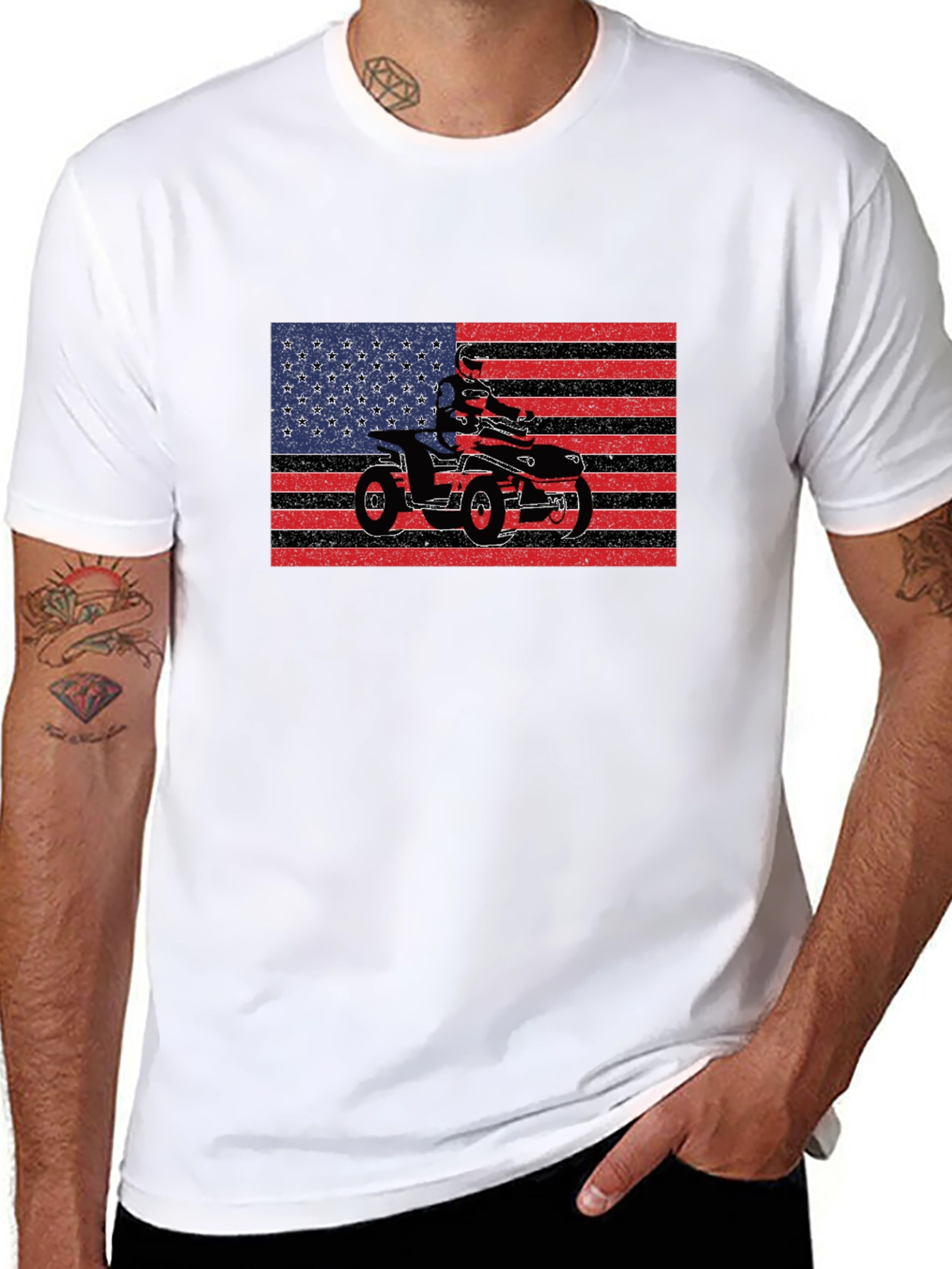 ATV American Flag Graphic Tee