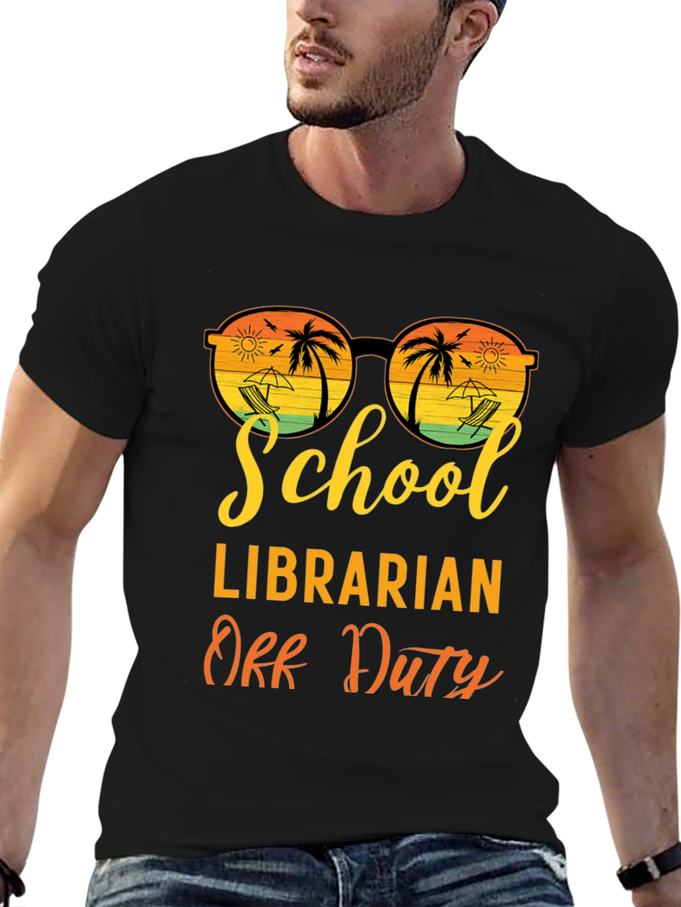 School Librarian Off Duty Graphic T-Shirt