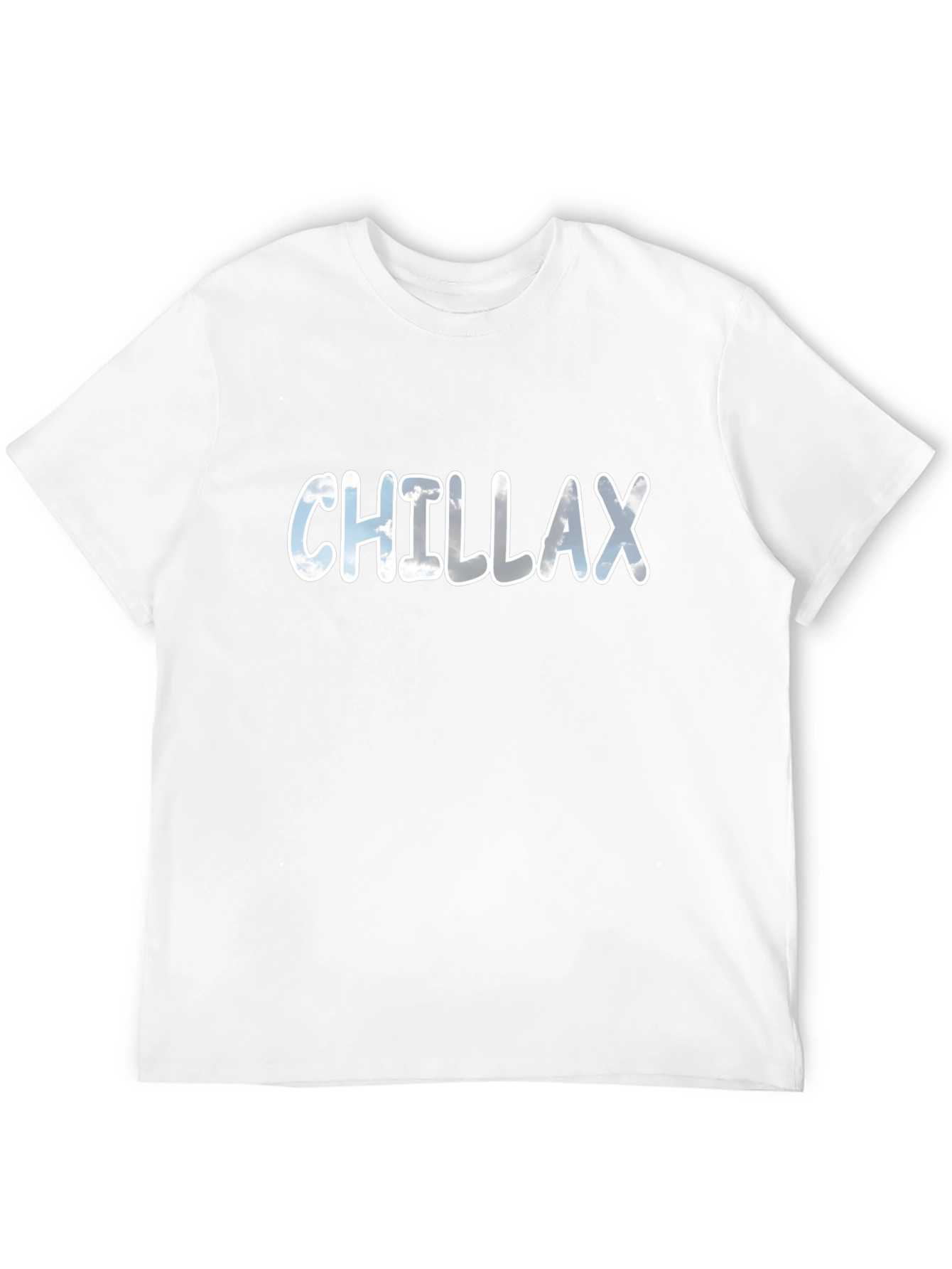 Chillax Cloud Graphic Black Tee - Relaxed Style