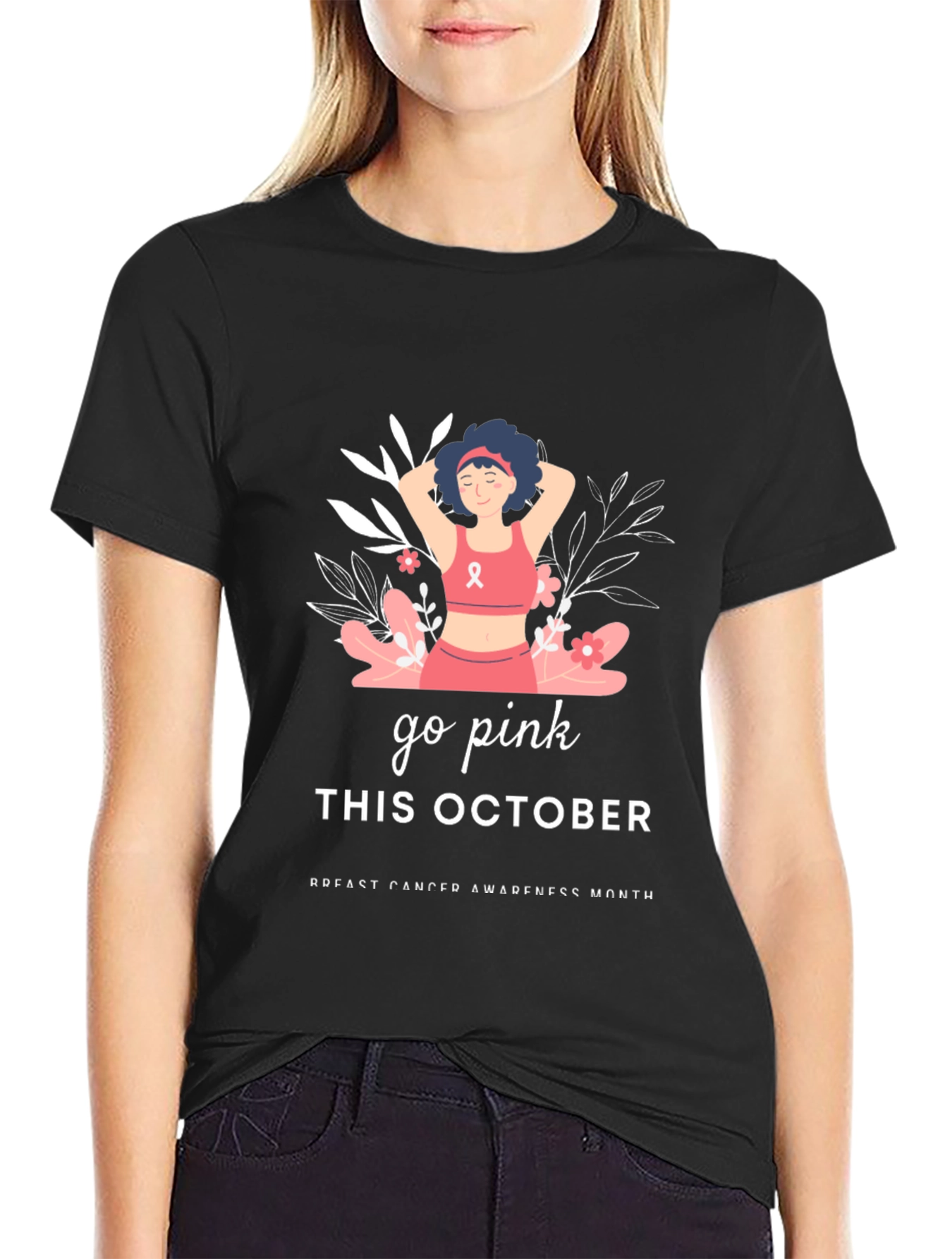 Go Pink Breast Cancer Awareness T-Shirt