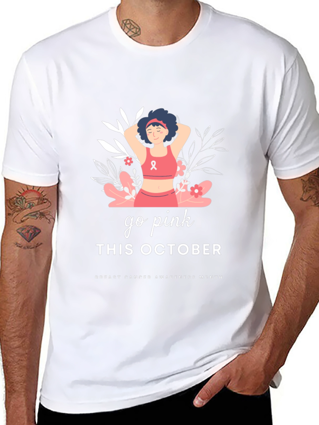 Go Pink Breast Cancer Awareness T-Shirt