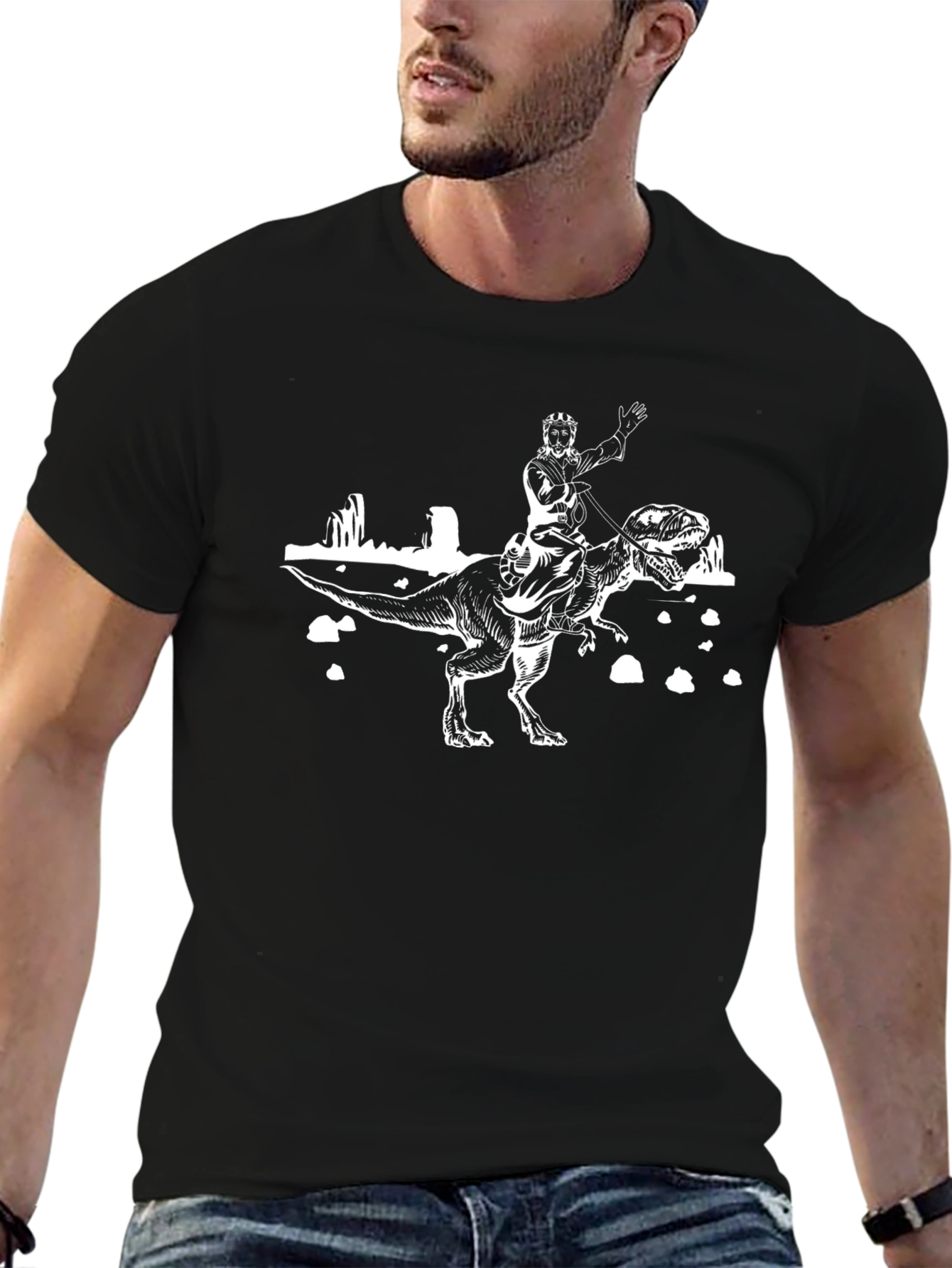 Knight Riding Dinosaur T-Shirt
