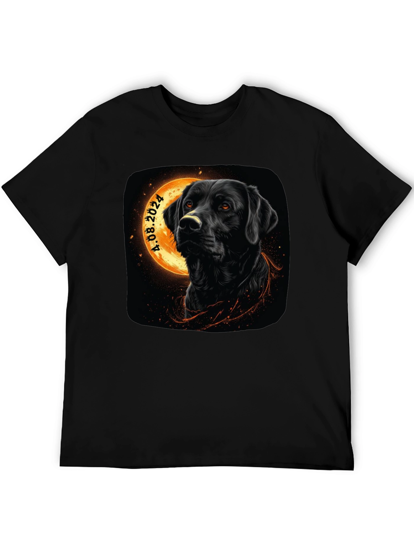 Black Lab Dog Graphic T-Shirt - Dated Design