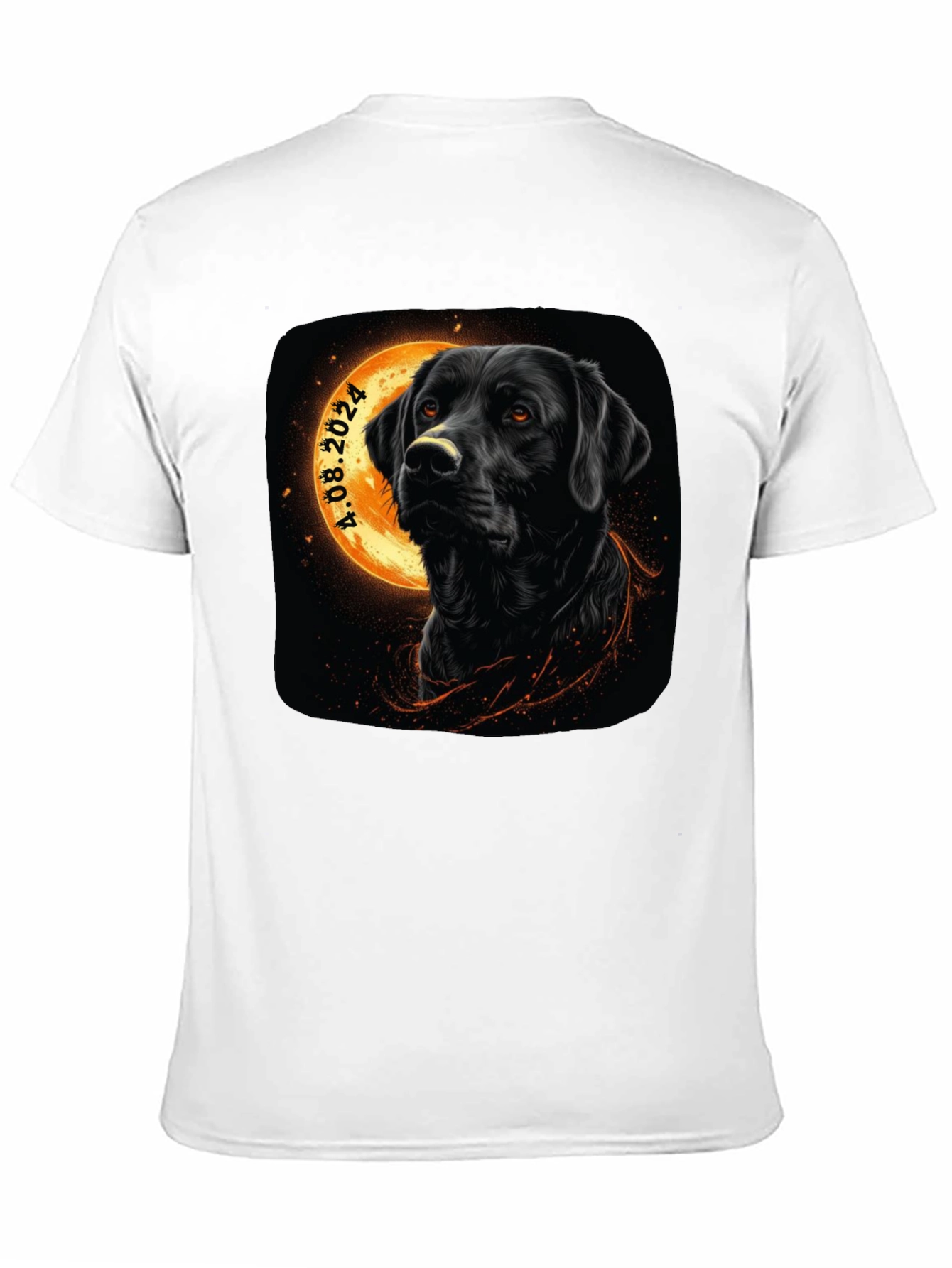 Black Lab Dog Graphic T-Shirt - Dated Design