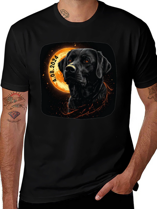 Black Lab Dog Graphic T-Shirt - Dated Design