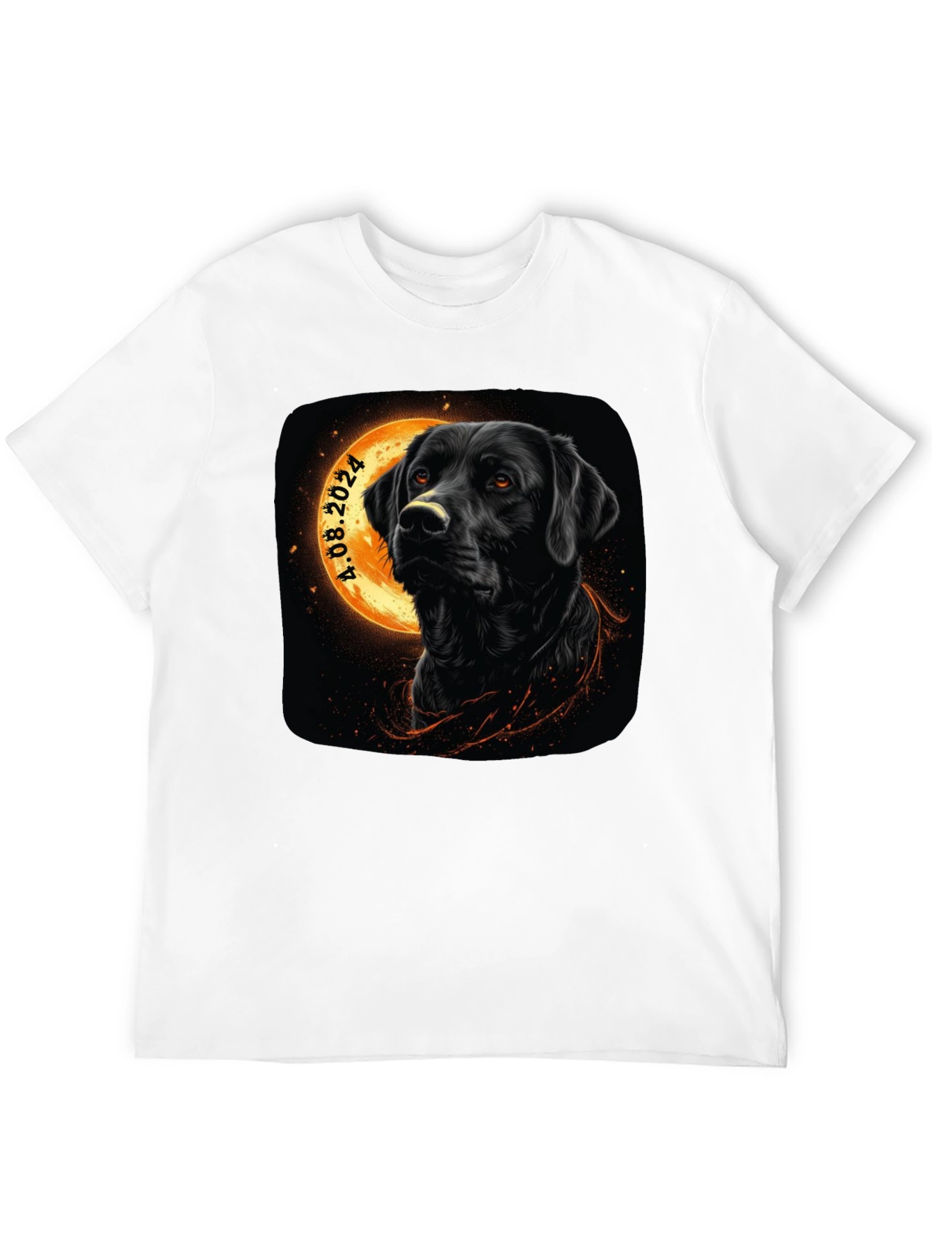 Black Lab Dog Graphic T-Shirt - Dated Design