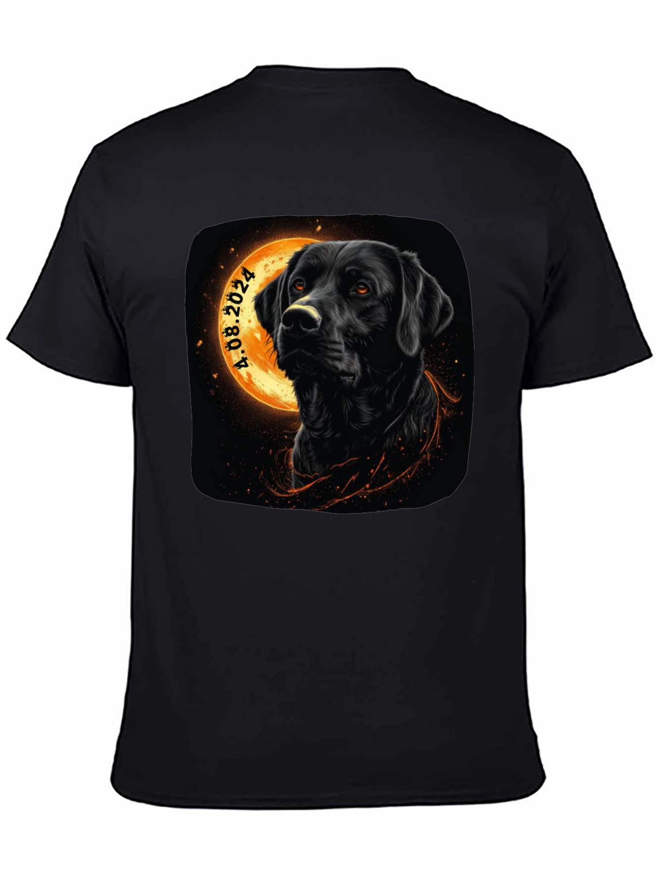 Black Lab Dog Graphic T-Shirt - Dated Design
