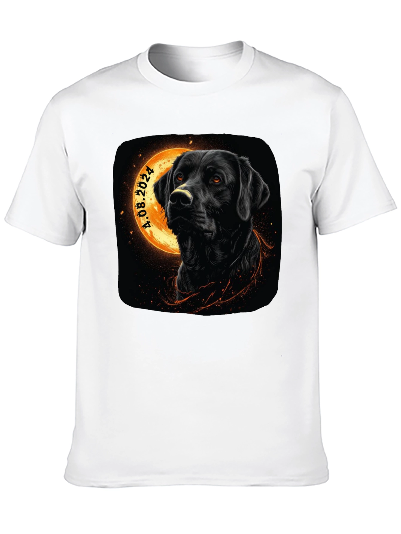 Black Lab Dog Graphic T-Shirt - Dated Design