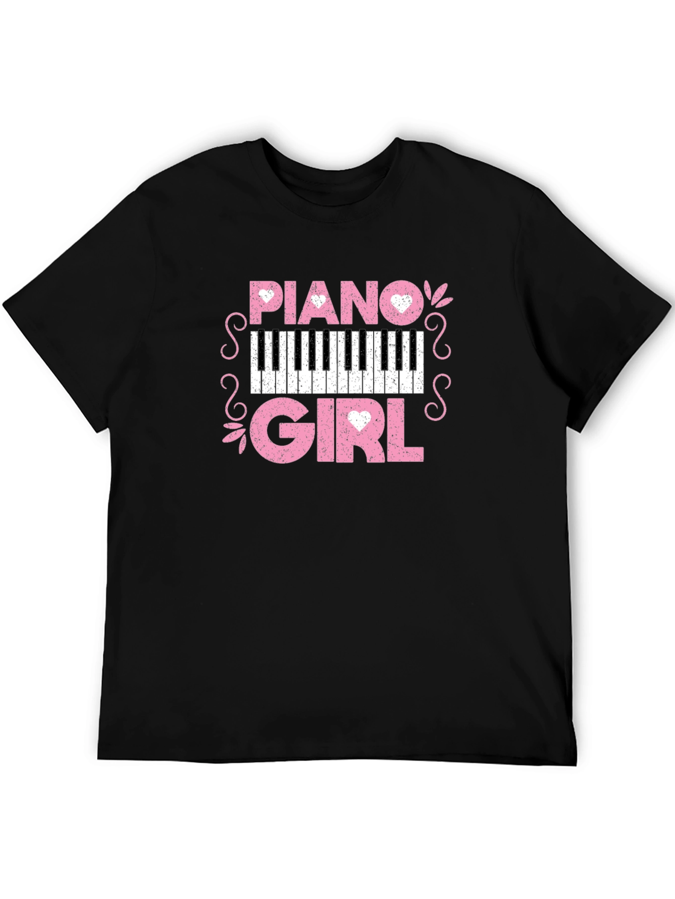 Piano Girl Graphic Tee - Music Lover T-Shirt