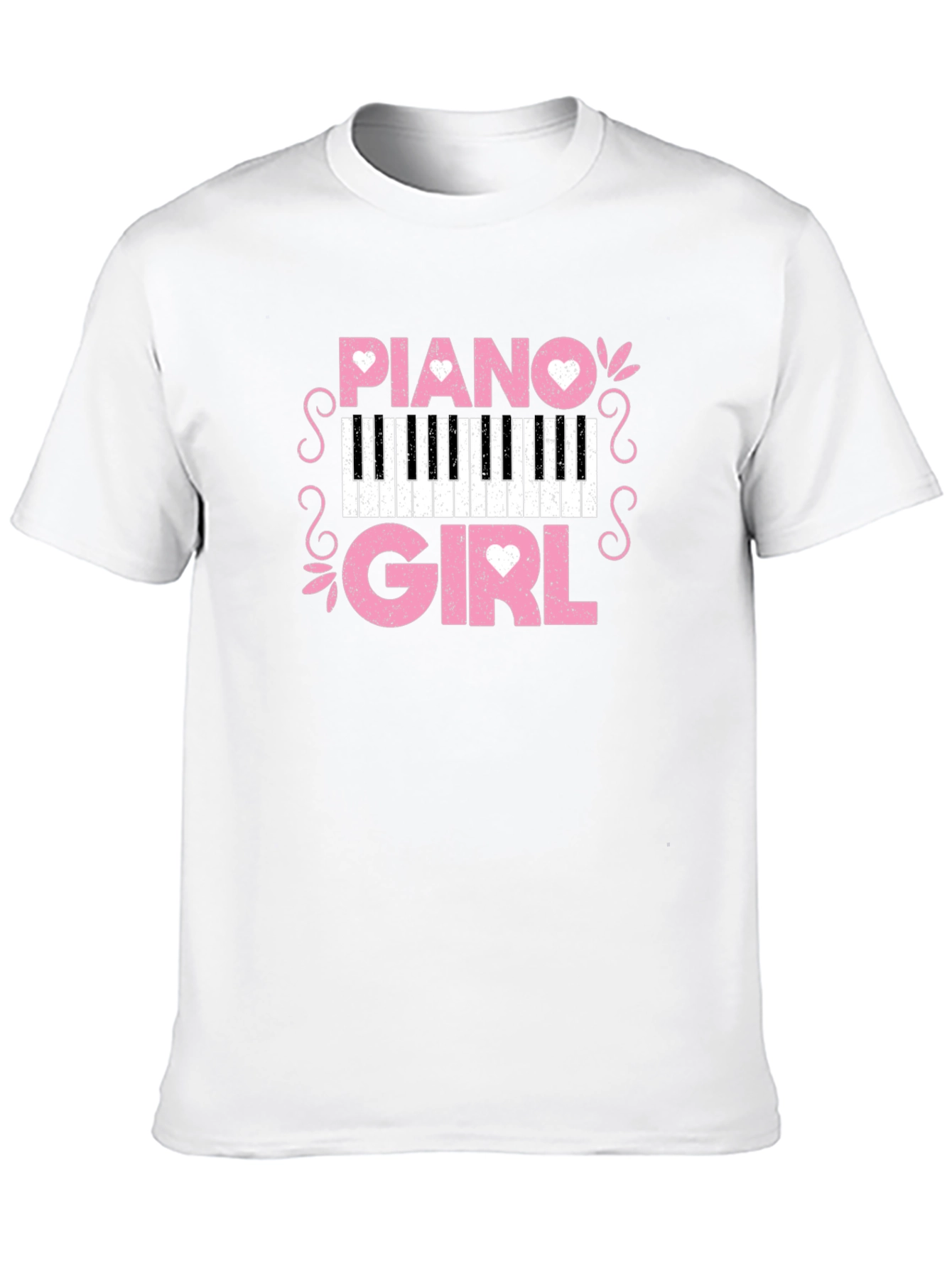 Piano Girl Graphic Tee - Music Lover T-Shirt