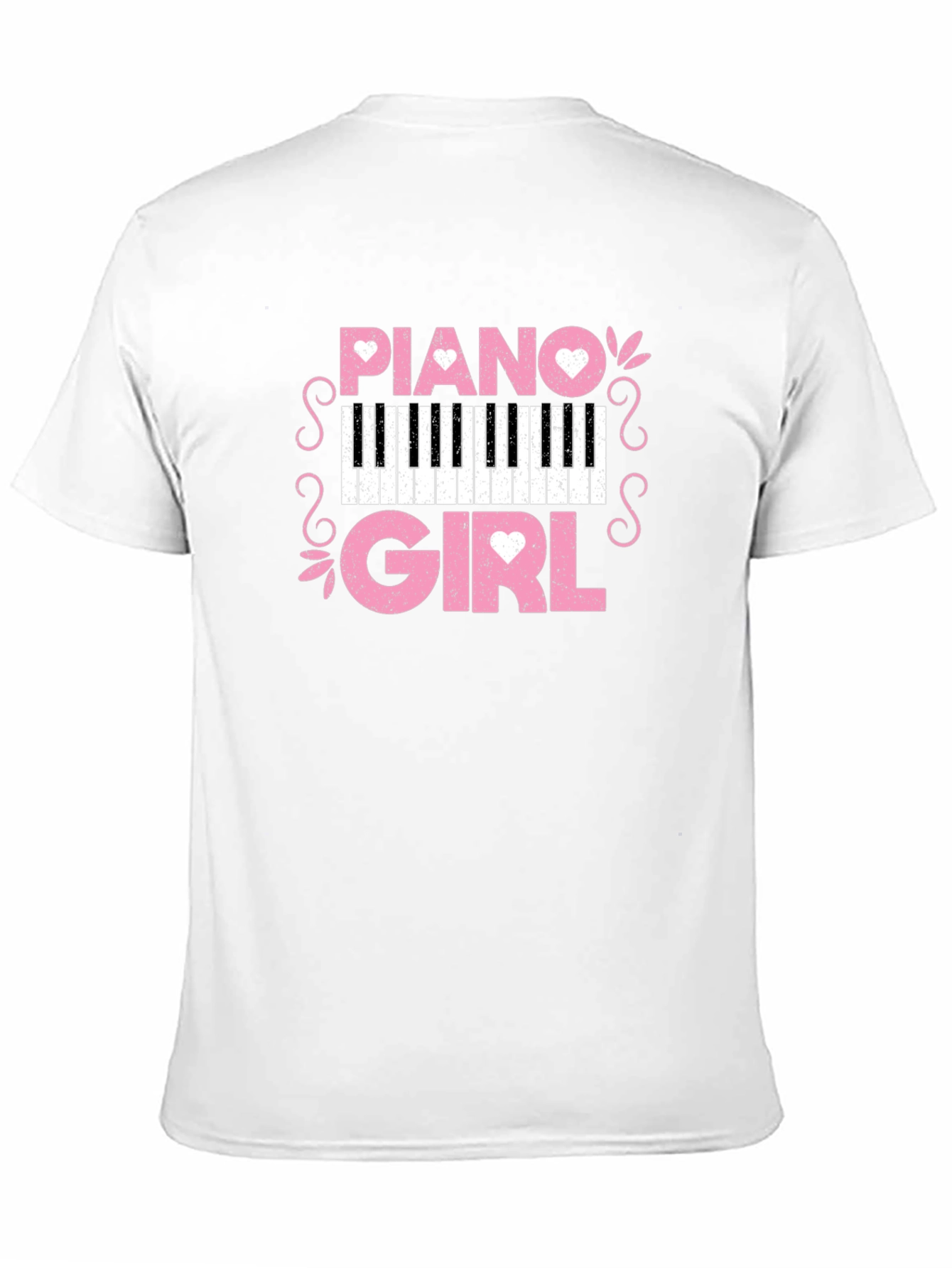 Piano Girl Graphic Tee - Music Lover T-Shirt