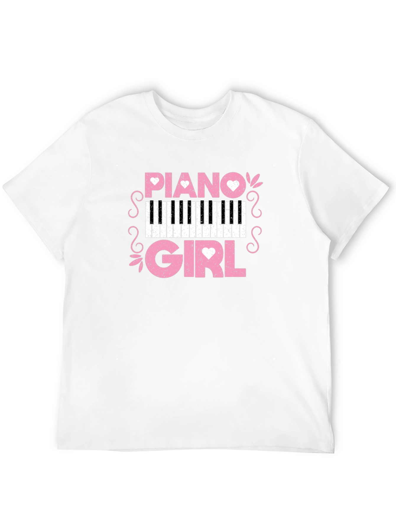 Piano Girl Graphic Tee - Music Lover T-Shirt