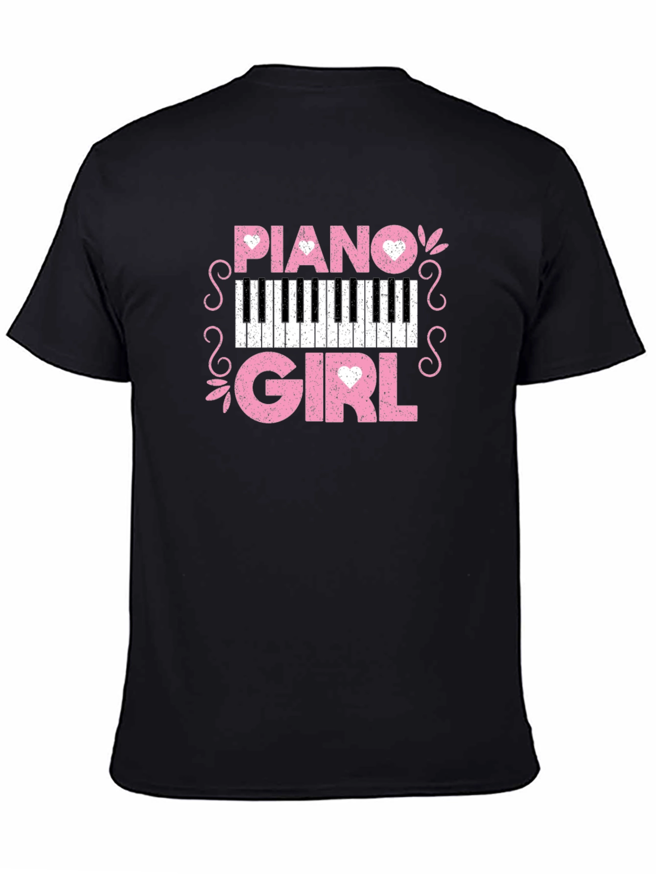 Piano Girl Graphic Tee - Music Lover T-Shirt