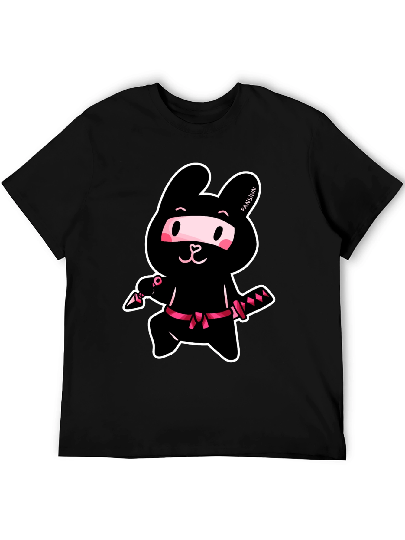Ninja Bunny T-Shirt - Black Cotton Tee