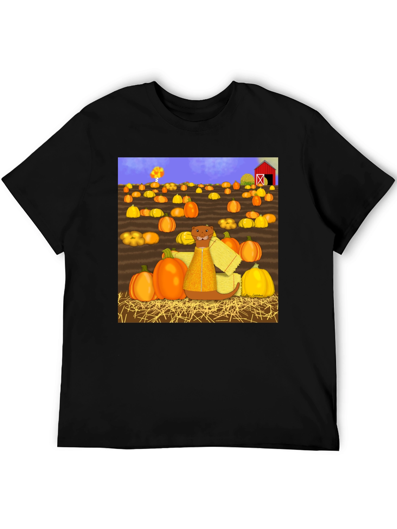 Pumpkin Patch Otter Graphic Tee