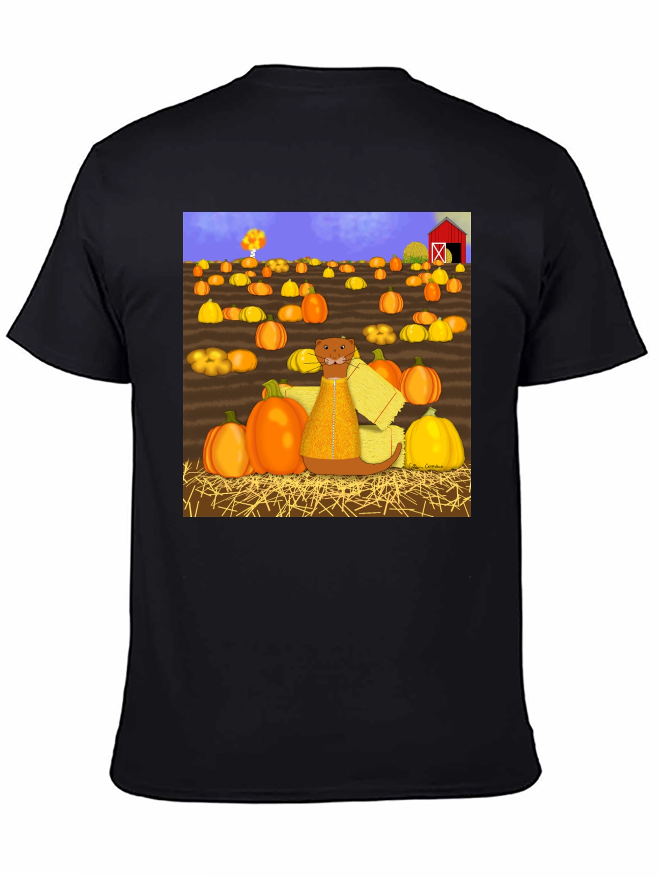 Pumpkin Patch Otter Graphic Tee