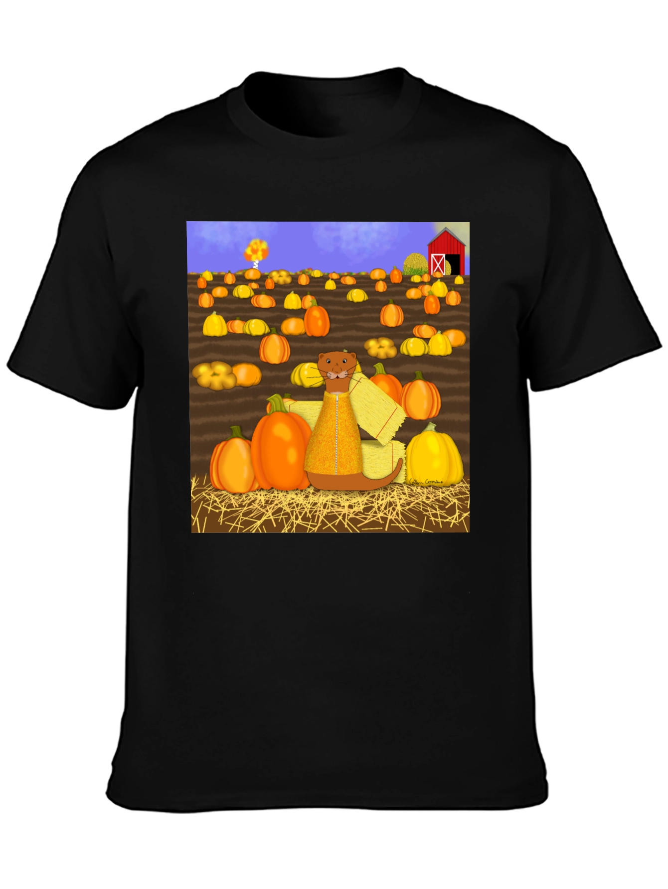 Pumpkin Patch Otter Graphic Tee
