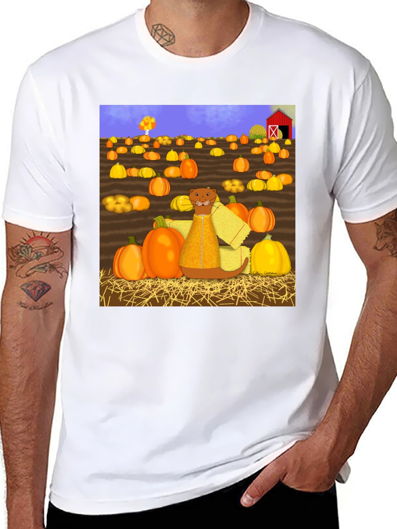 Pumpkin Patch Otter Graphic Tee