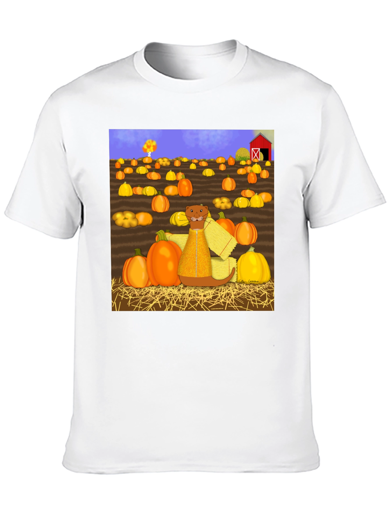 Pumpkin Patch Otter Graphic Tee