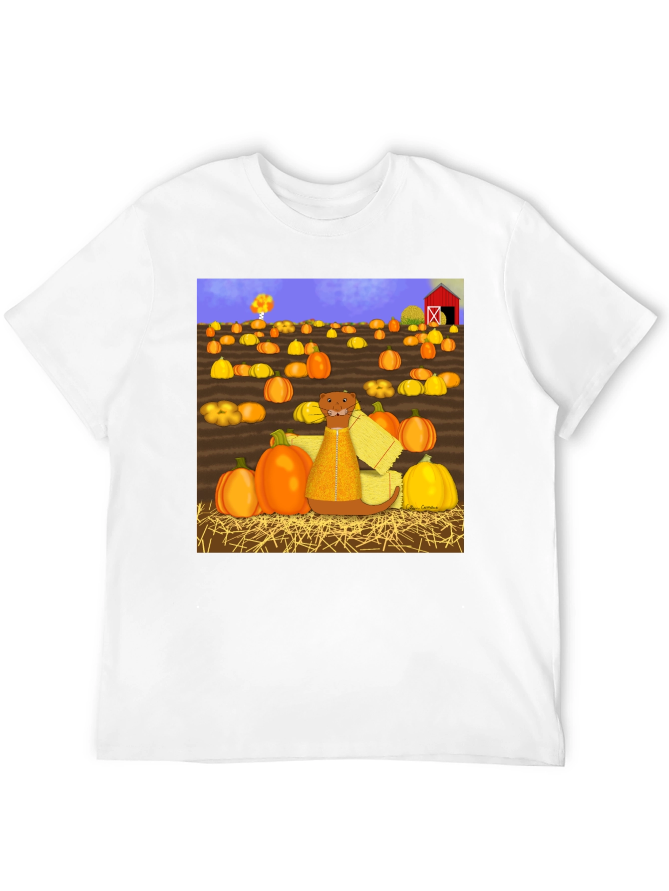 Pumpkin Patch Otter Graphic Tee