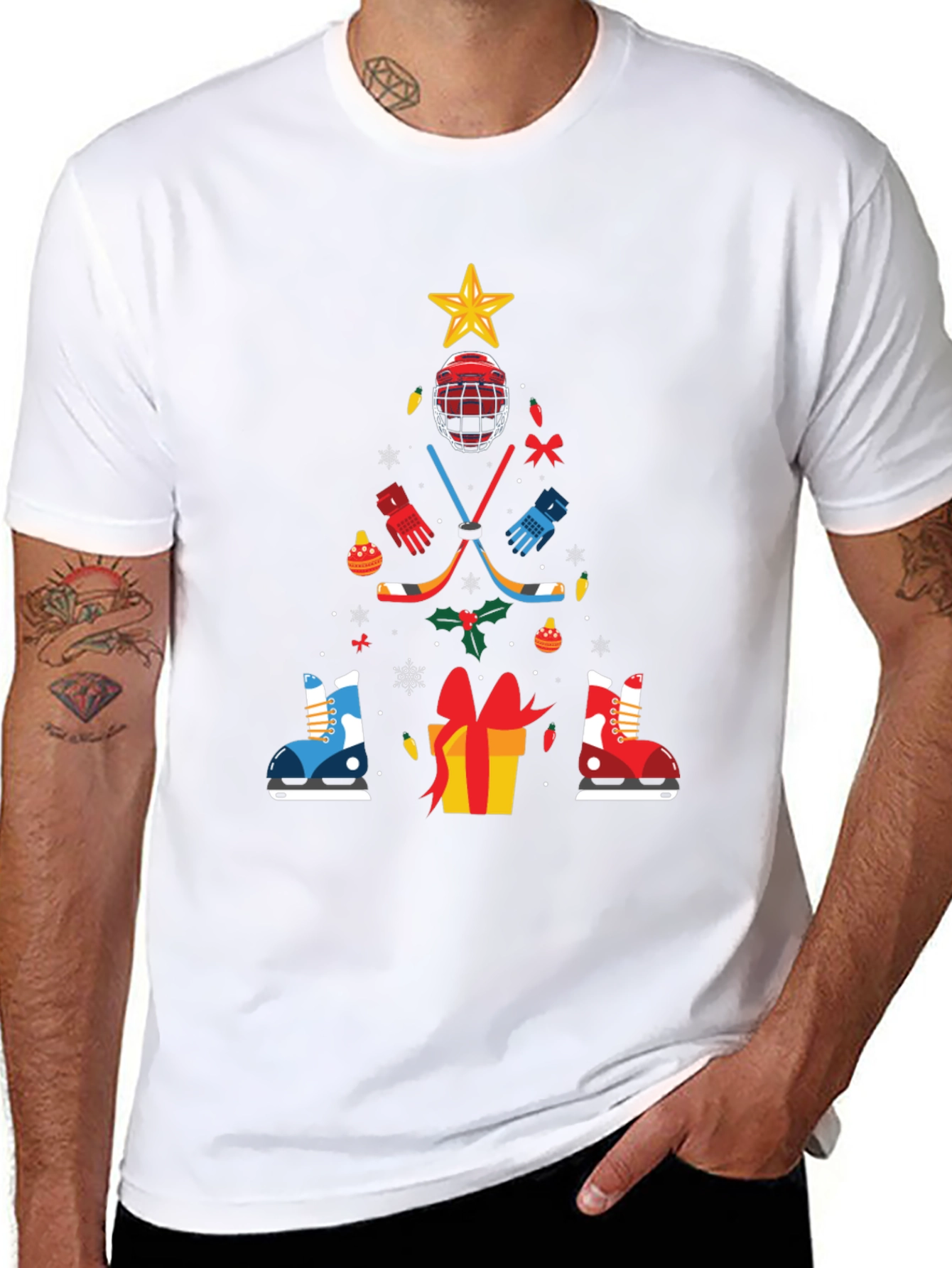Hockey Christmas Tree T-Shirt