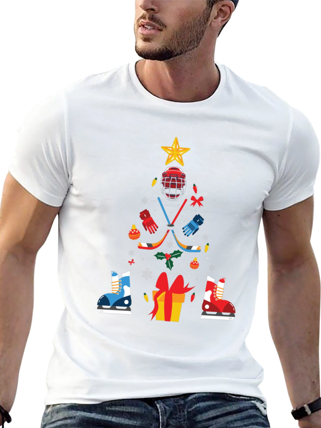 Hockey Christmas Tree T-Shirt