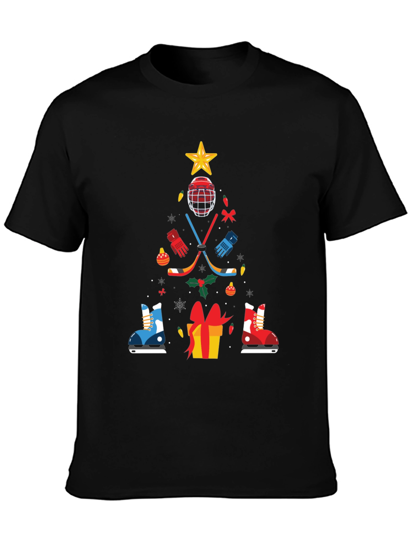 Hockey Christmas Tree T-Shirt