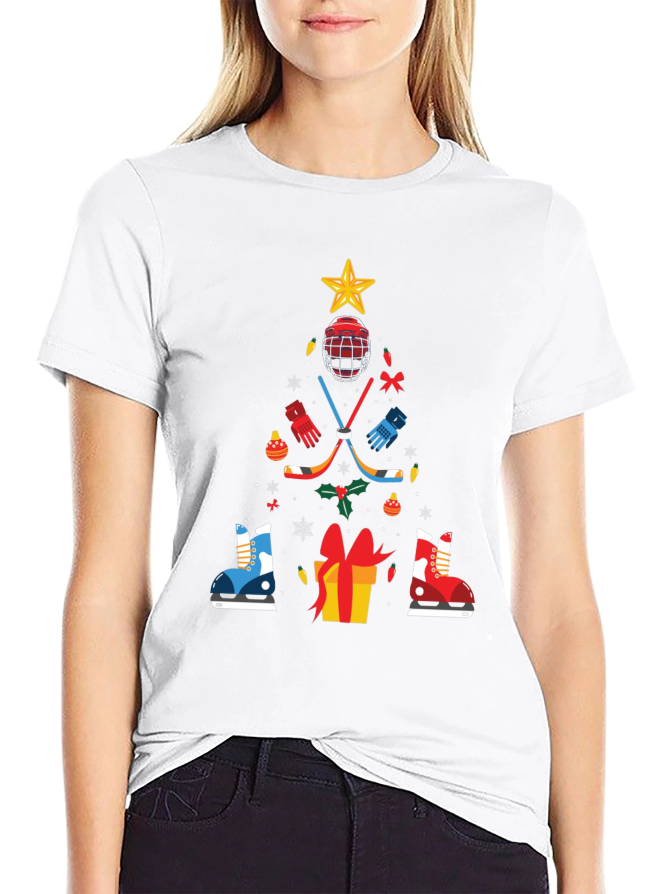 Hockey Christmas Tree T-Shirt