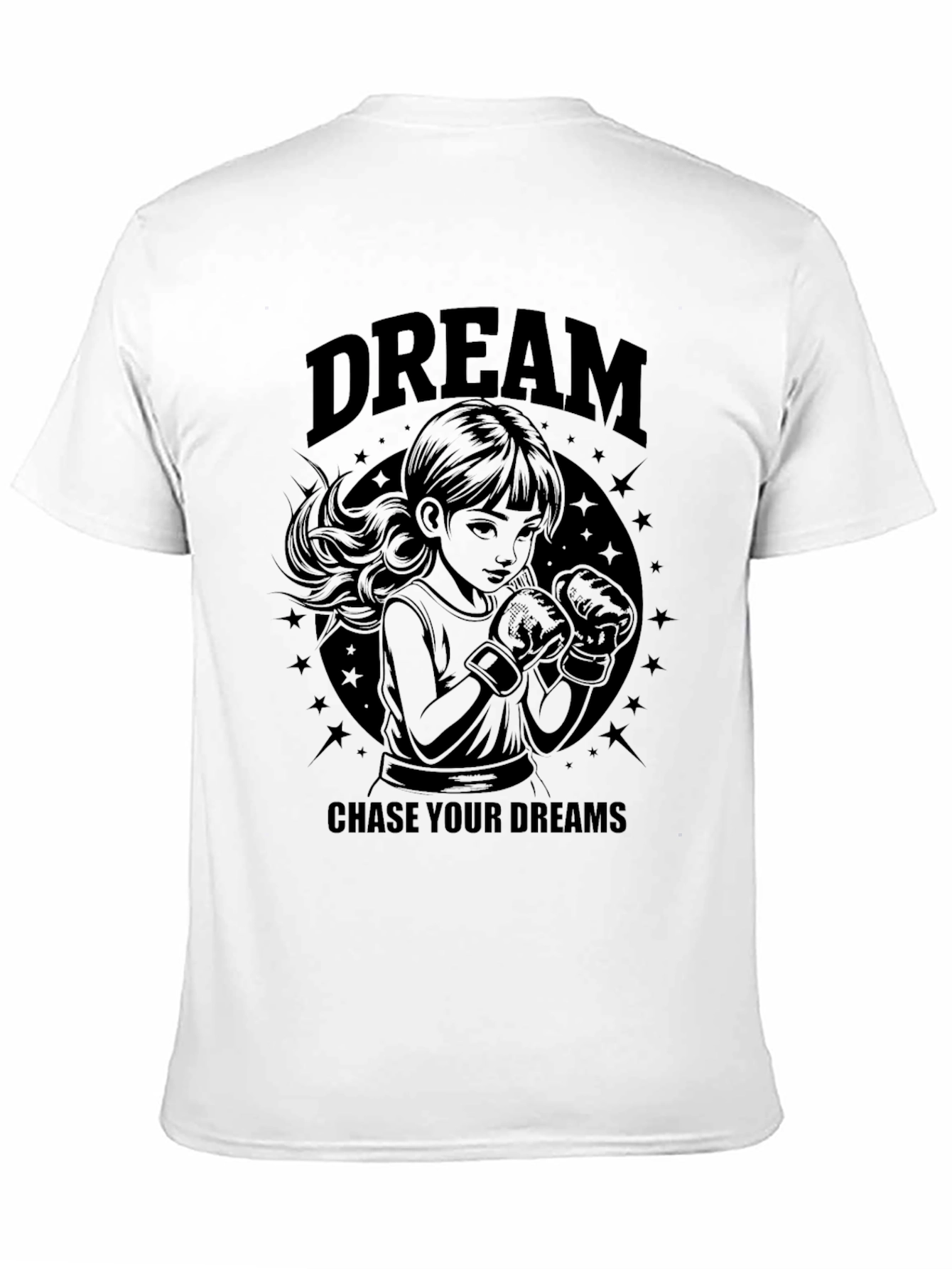 Dream Chaser Graphic Tee - Stylish Black Cotton T-Shirt