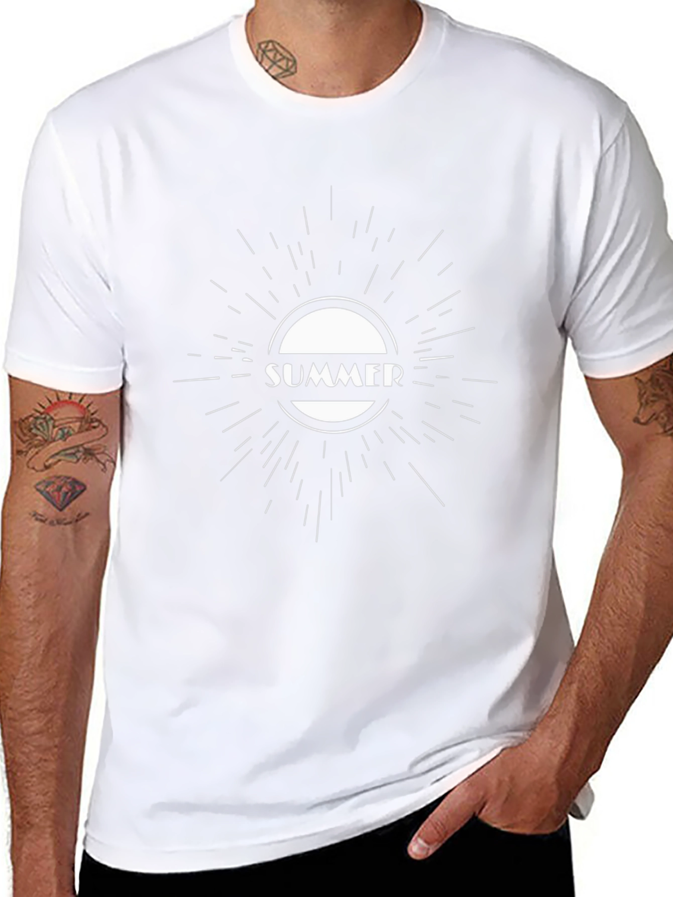Summer Graphic Black T-Shirt