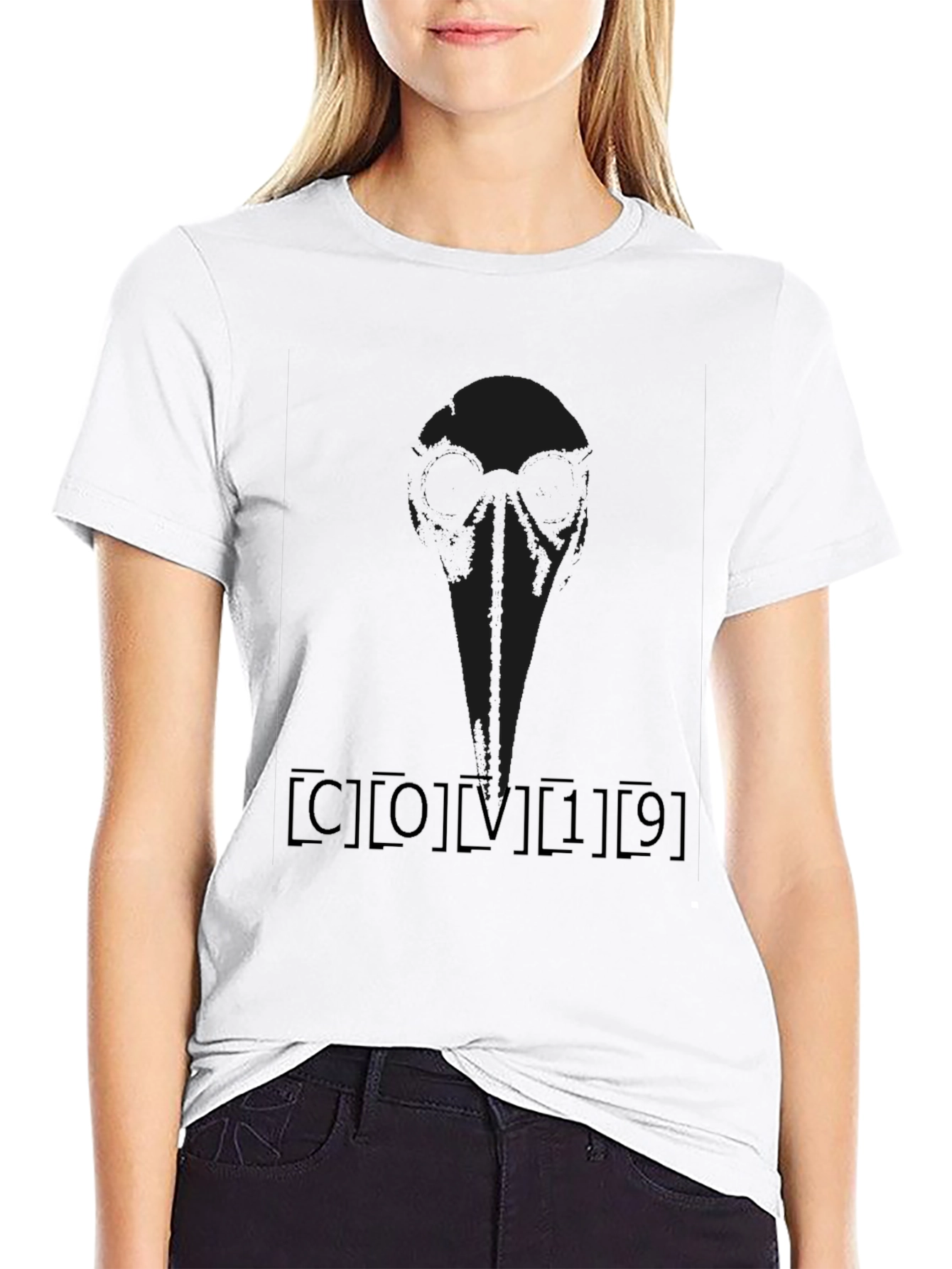 COVID-19 Plague Doctor T-Shirt - Black