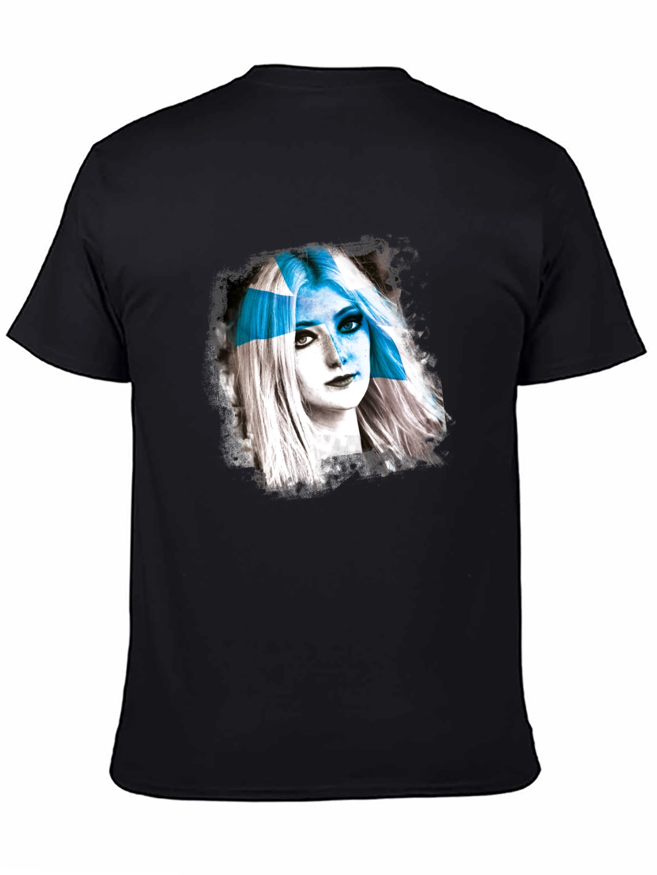 Abstract Woman Graphic T-Shirt - Black