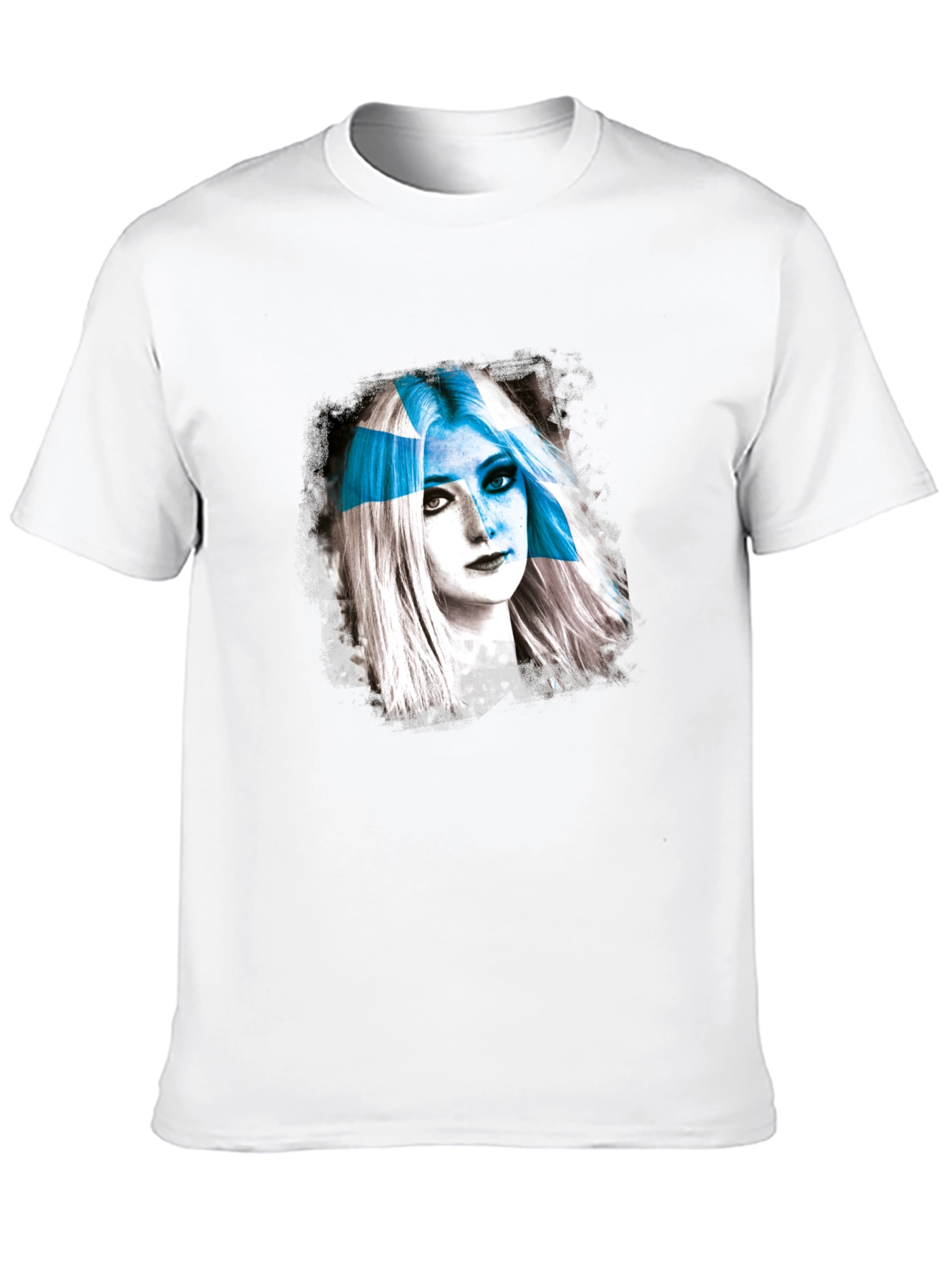 Abstract Woman Graphic T-Shirt - Black