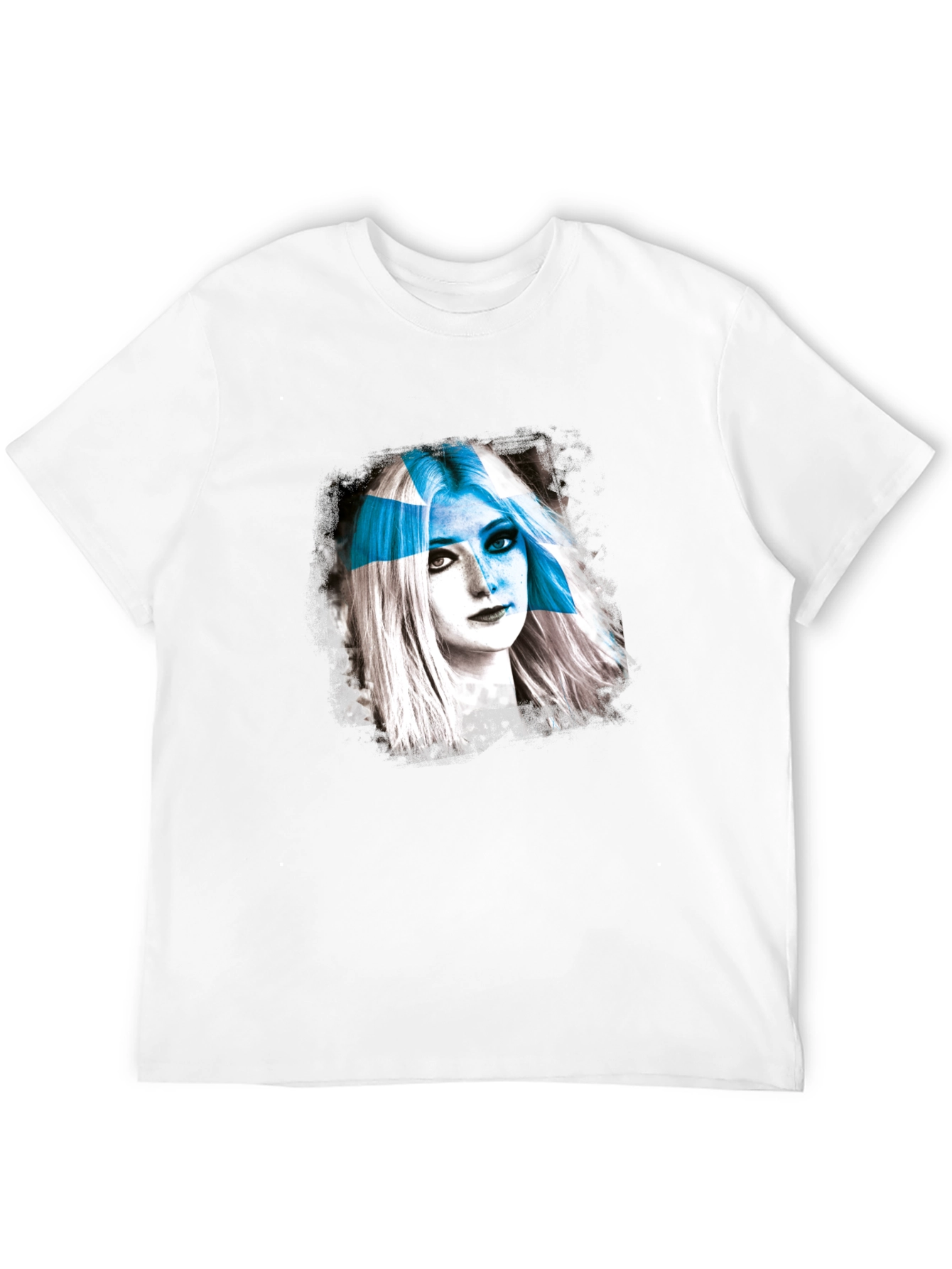 Abstract Woman Graphic T-Shirt - Black