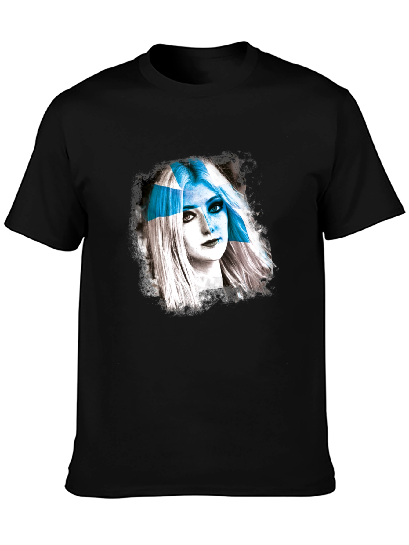 Abstract Woman Graphic T-Shirt - Black