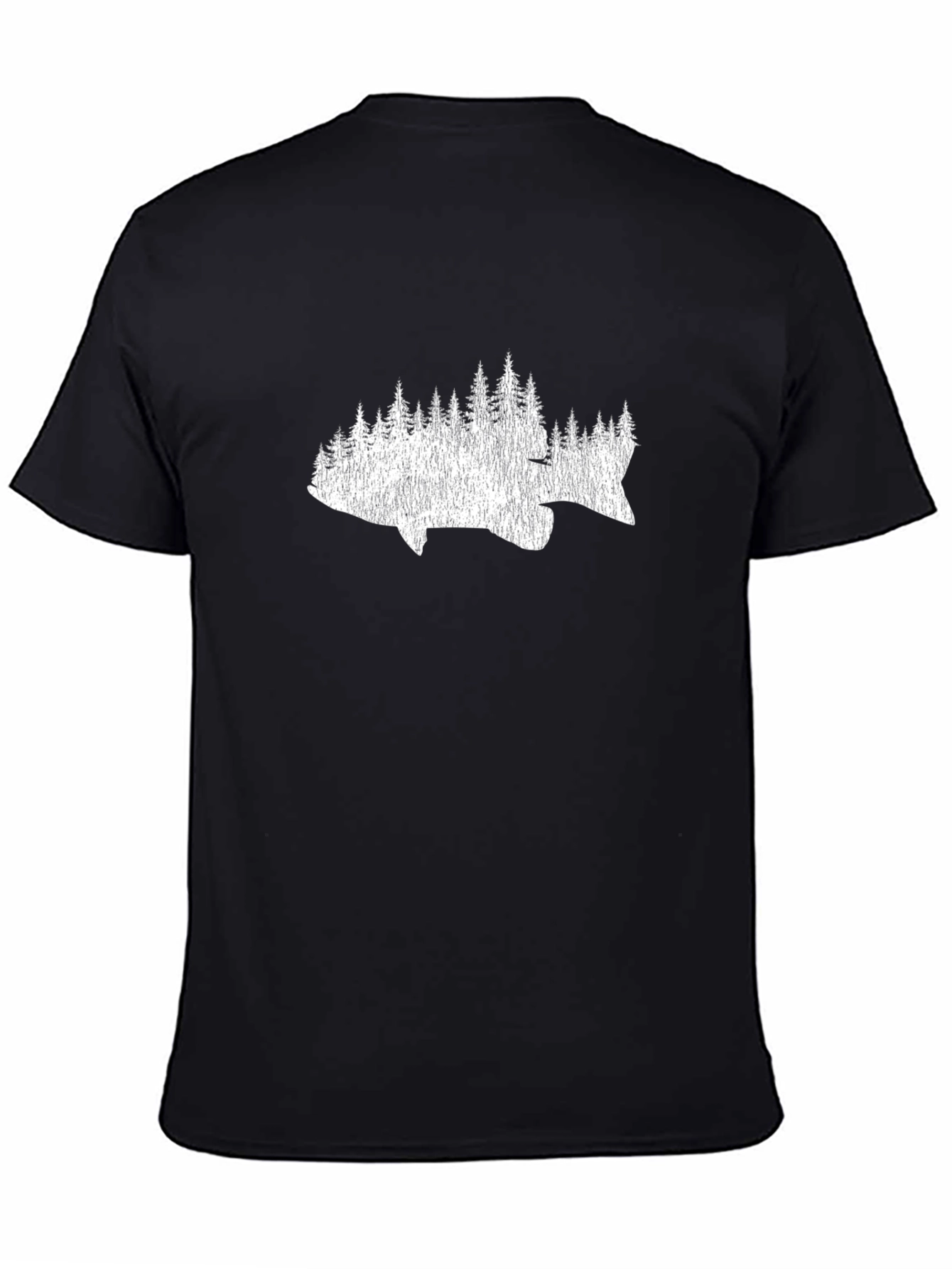 Fish & Trees Graphic Tee - Black