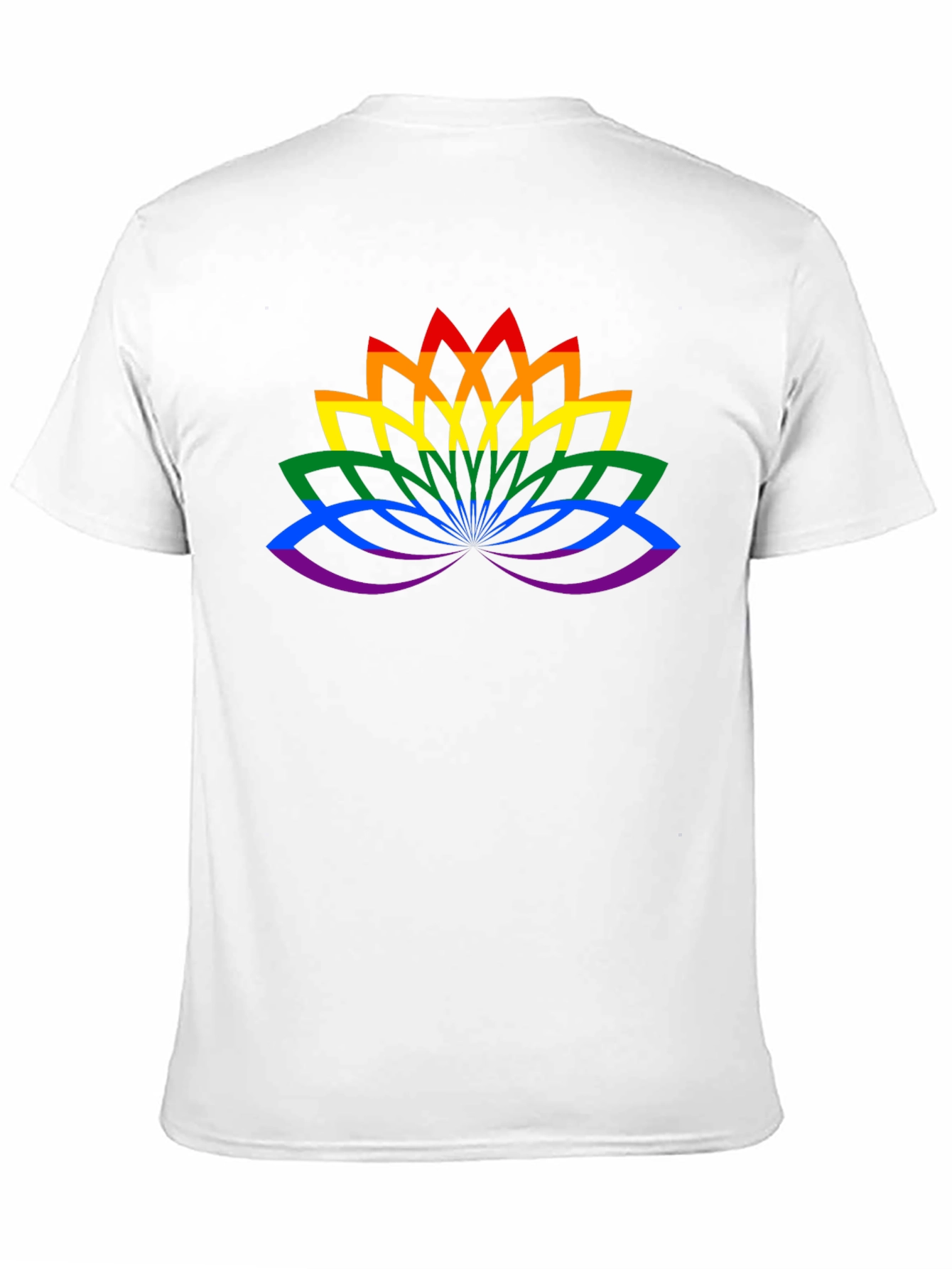 LGBT Pride Lotus Flower Black T-Shirt