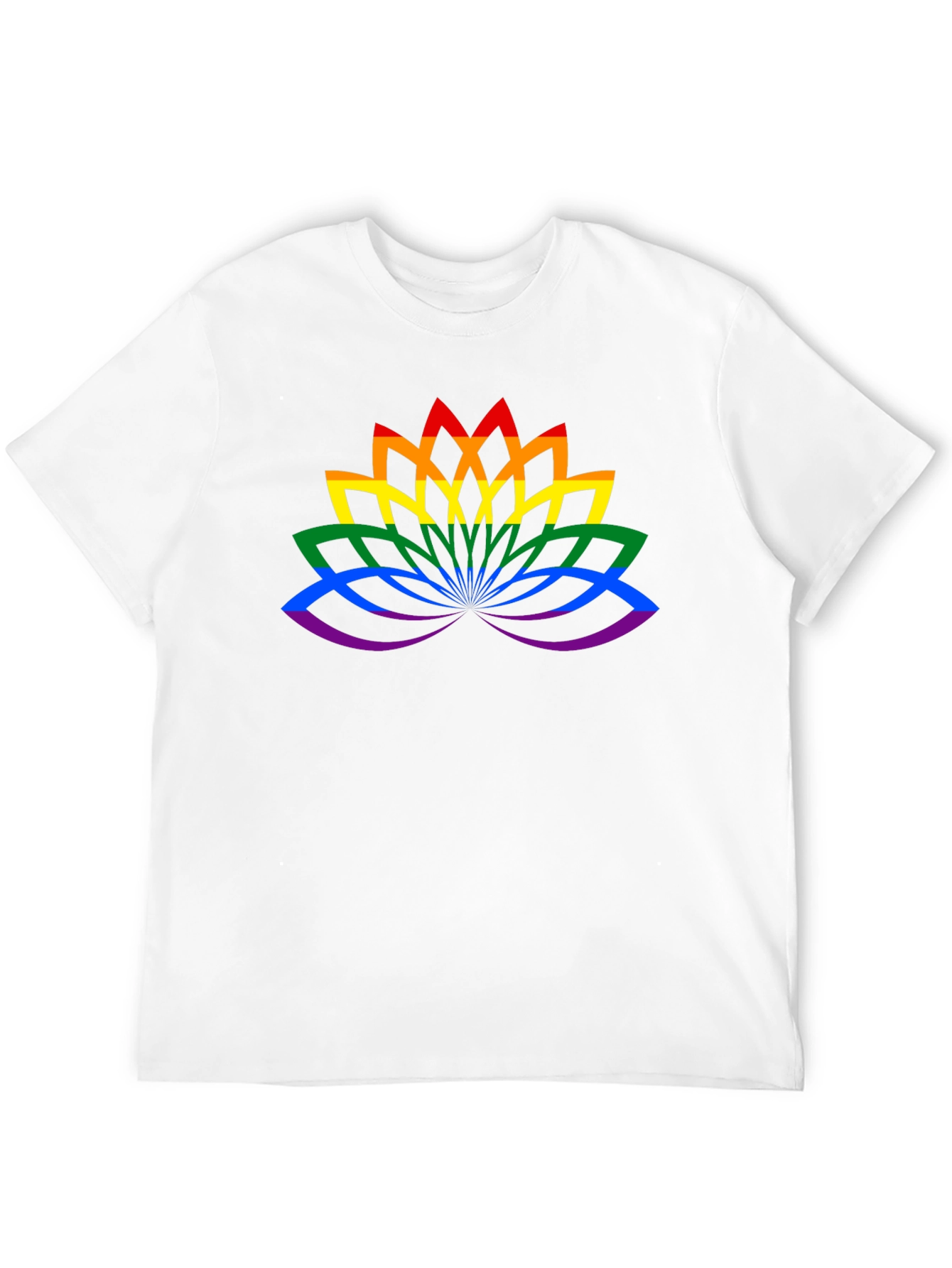LGBT Pride Lotus Flower Black T-Shirt