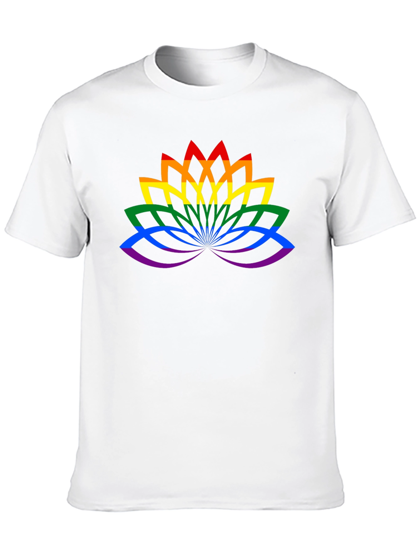 LGBT Pride Lotus Flower Black T-Shirt