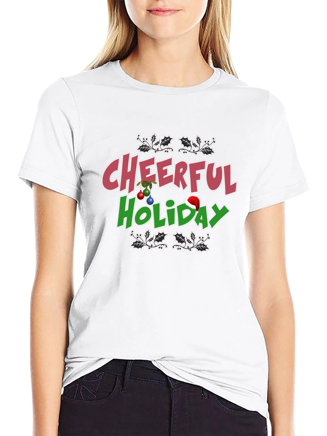 Cheerful Holiday Christmas T-Shirt