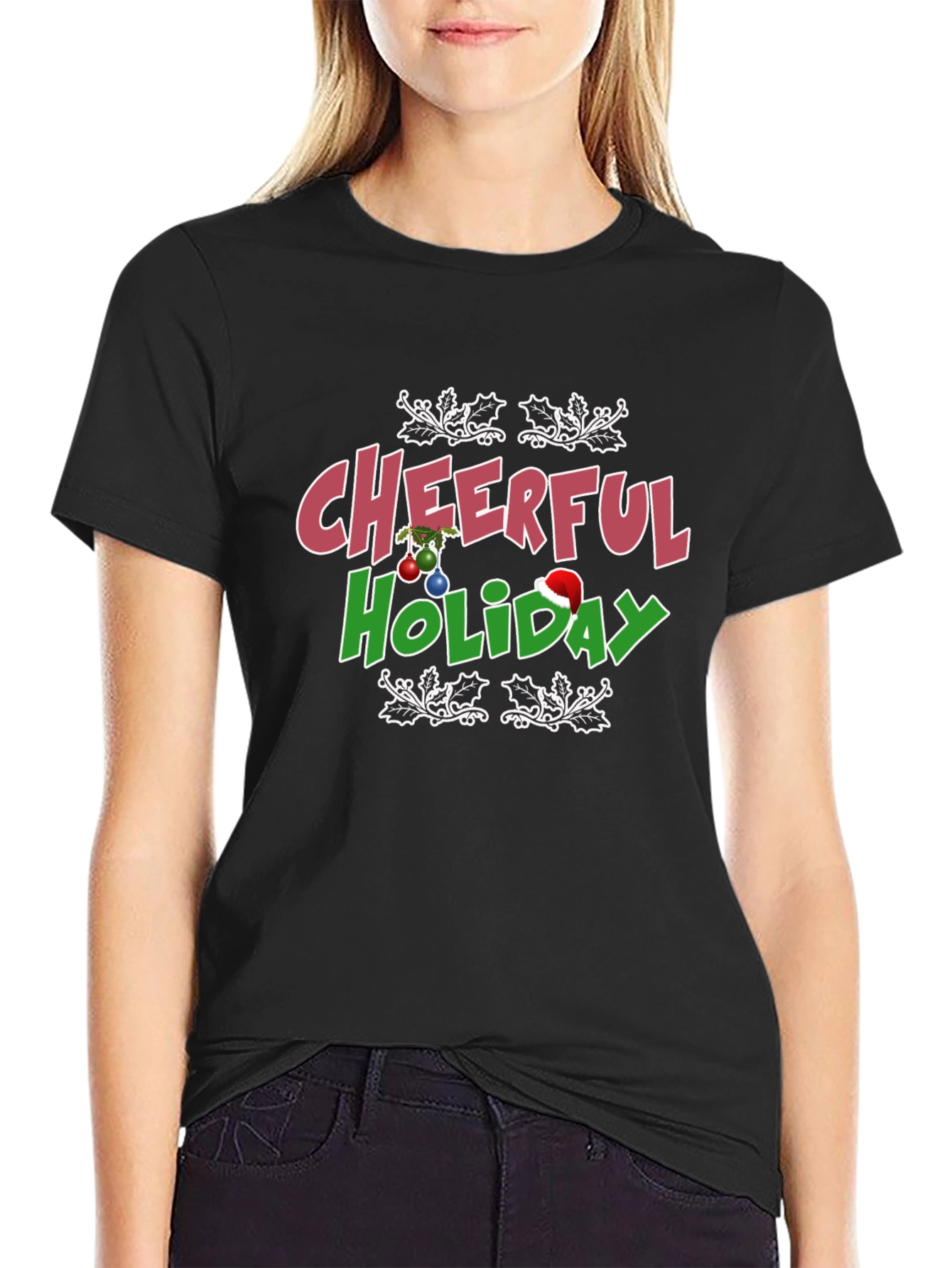 Cheerful Holiday Christmas T-Shirt