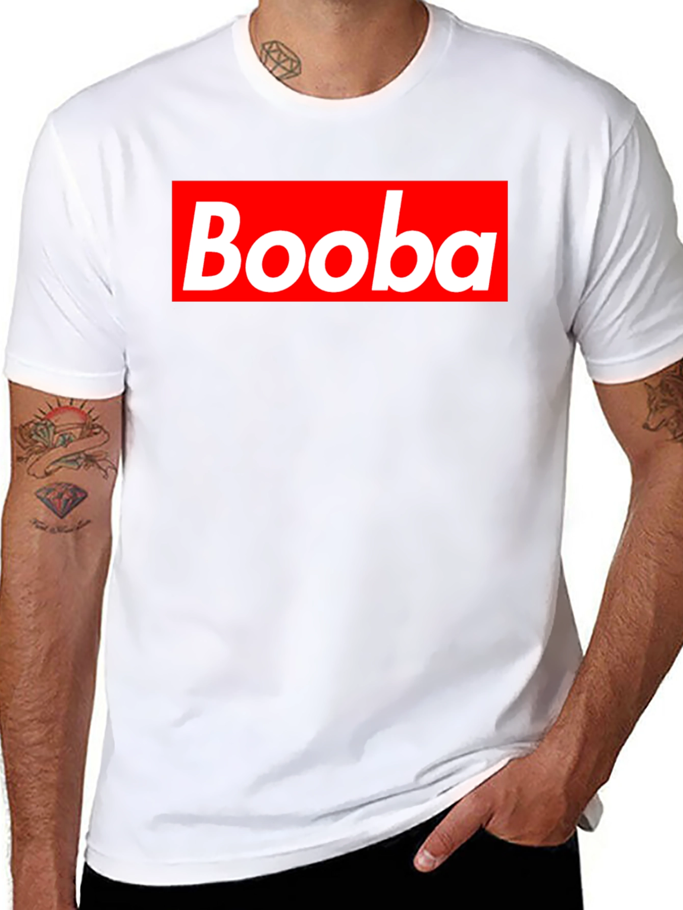 Booba Red Box Logo Black T-Shirt