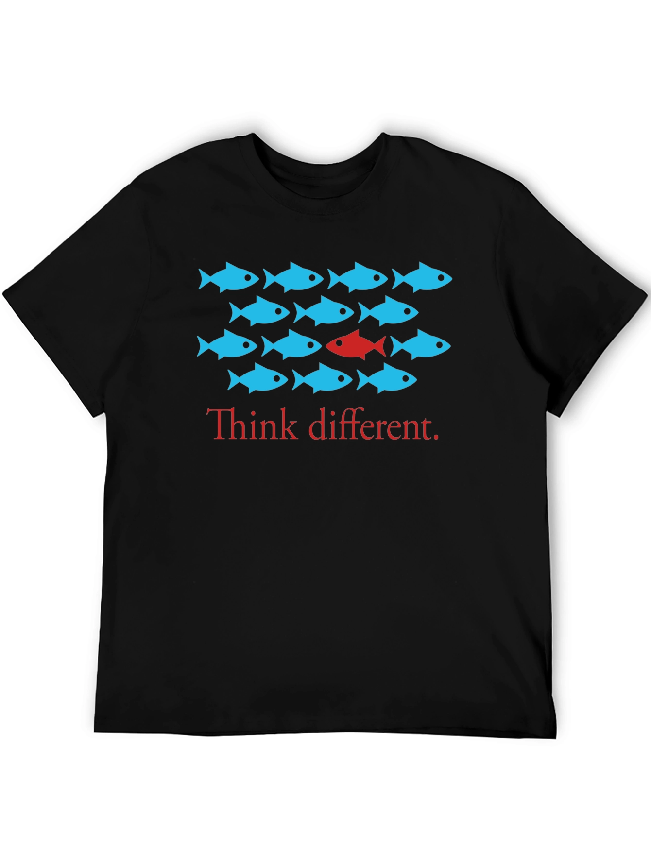 Think Different Fish Graphic Tee - Stand Out Style