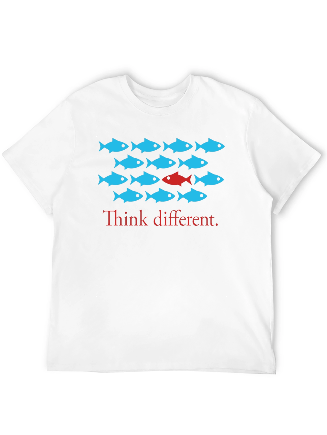 Think Different Fish Graphic Tee - Stand Out Style