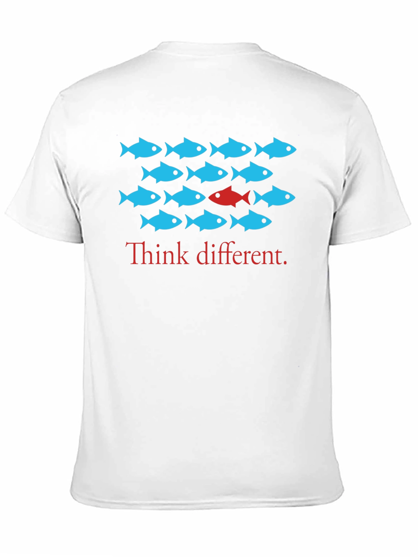 Think Different Fish Graphic Tee - Stand Out Style
