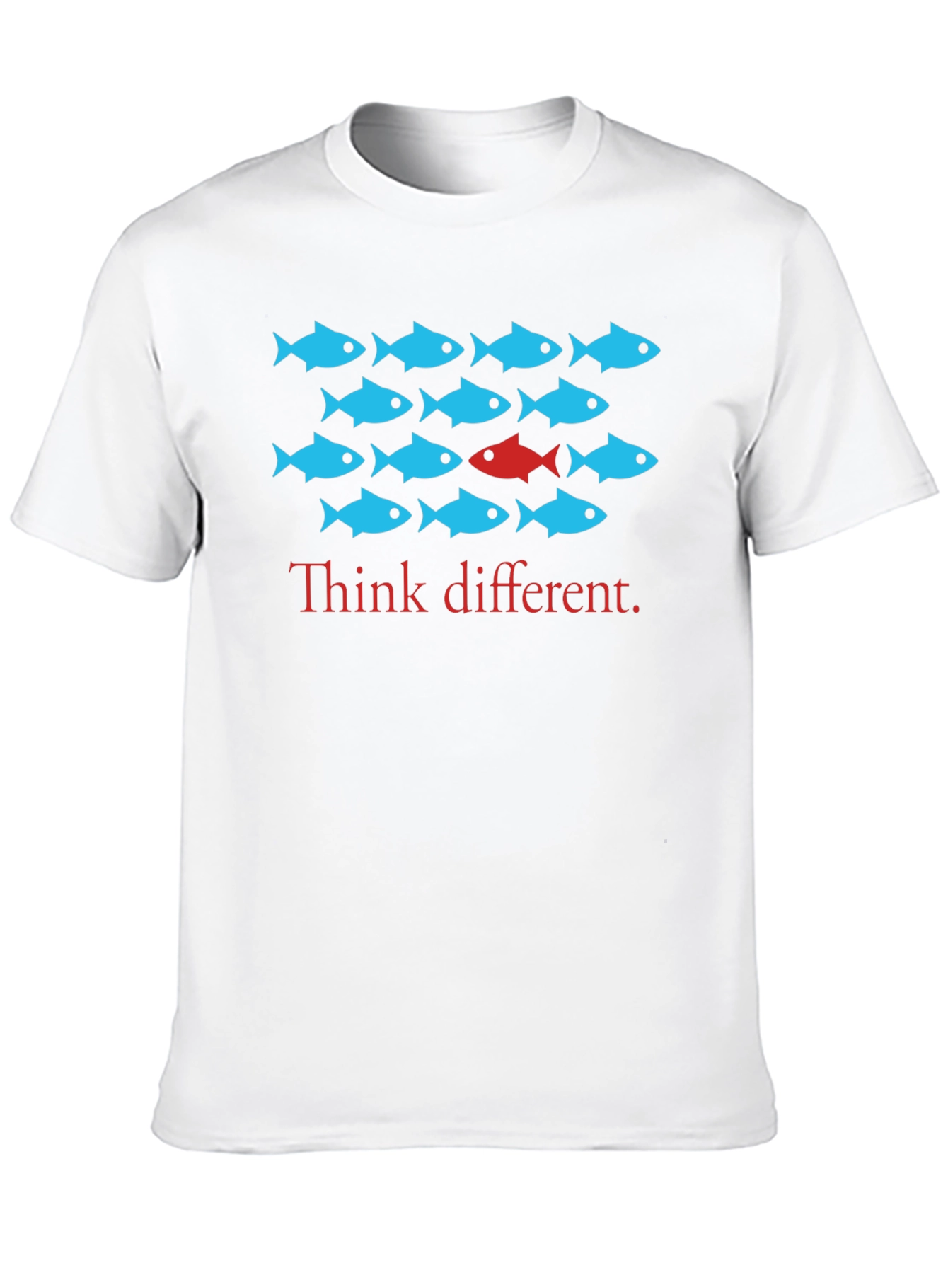 Think Different Fish Graphic Tee - Stand Out Style