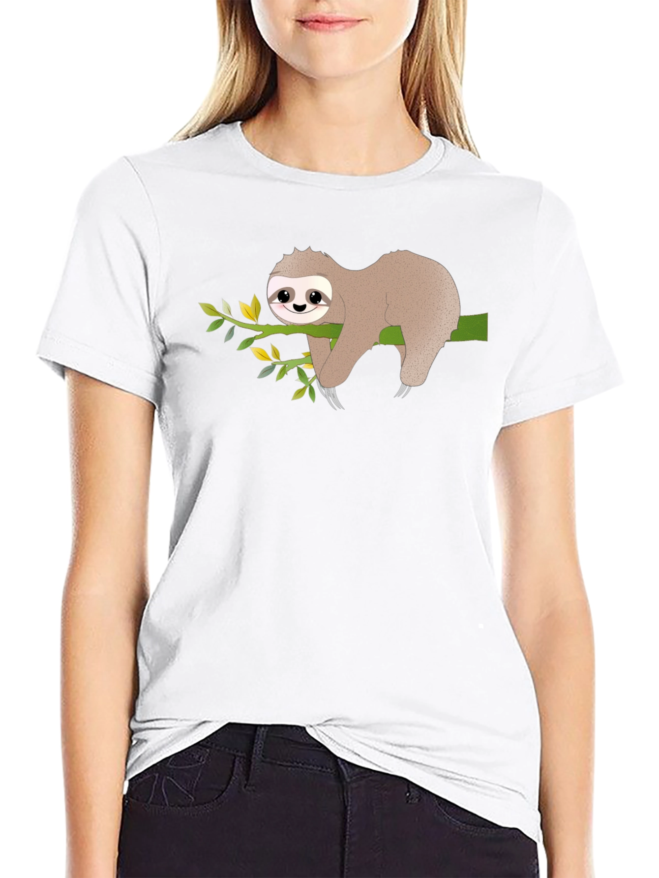 Sloth on Branch Graphic T-Shirt