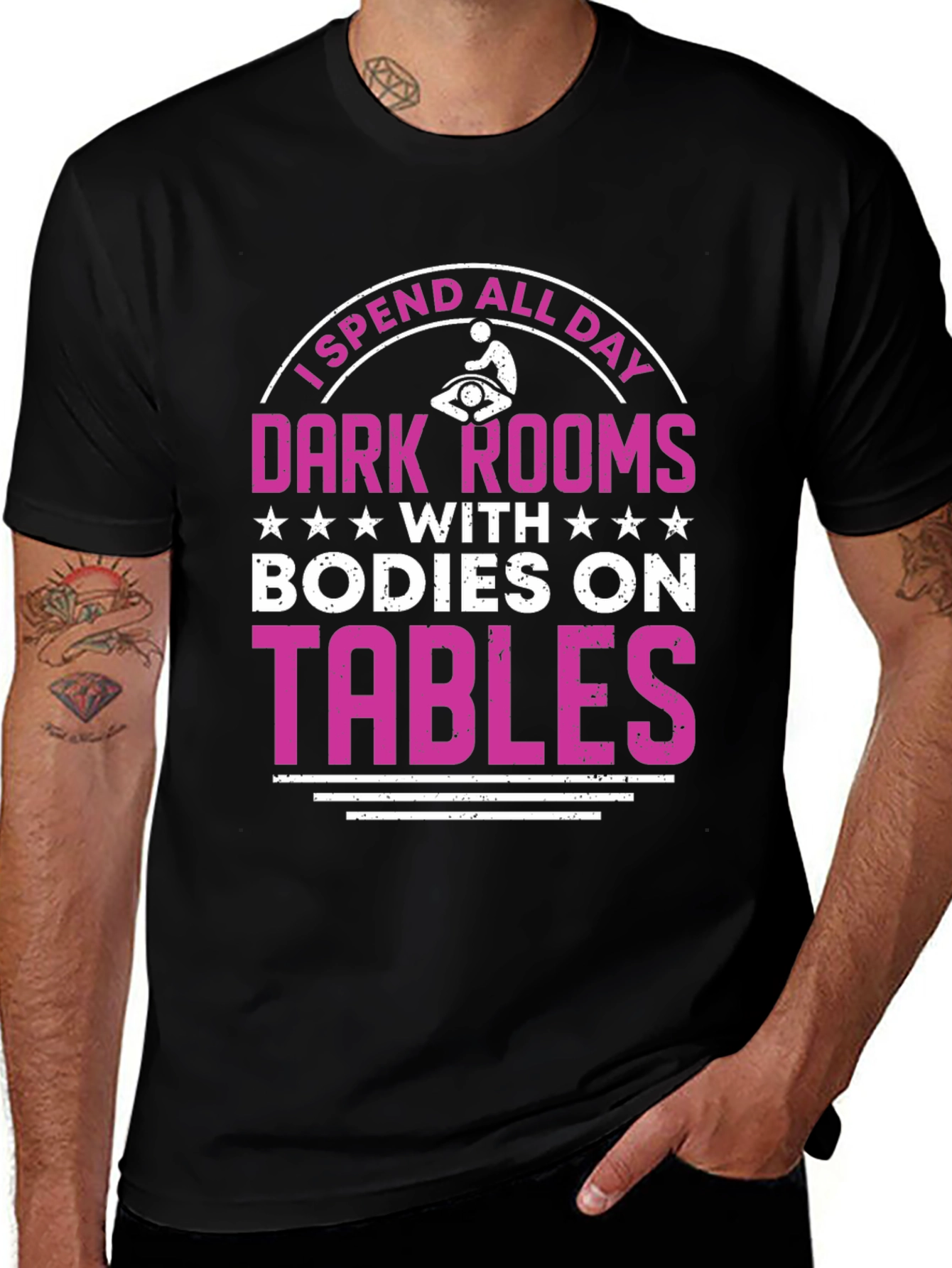 Massage Therapist T-Shirt - Dark Rooms Bodies On Tables