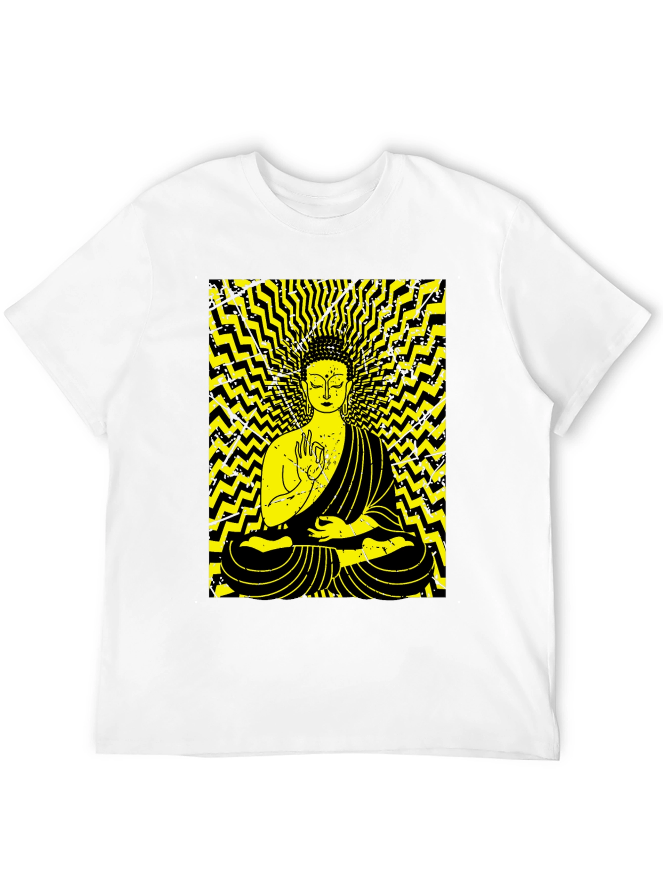 Buddha Graphic Print Black T-Shirt