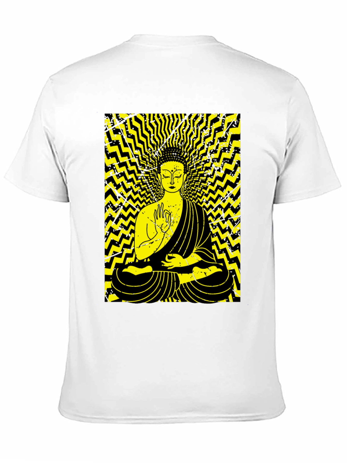 Buddha Graphic Print Black T-Shirt